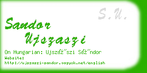 sandor ujszaszi business card